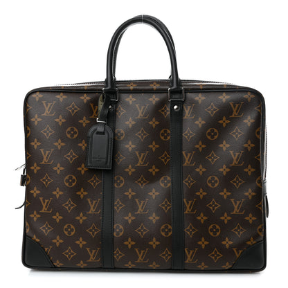 Louis Vuitton Monogram Macassar Porte Documents Voyage Soft Briefcase 1 of 15
