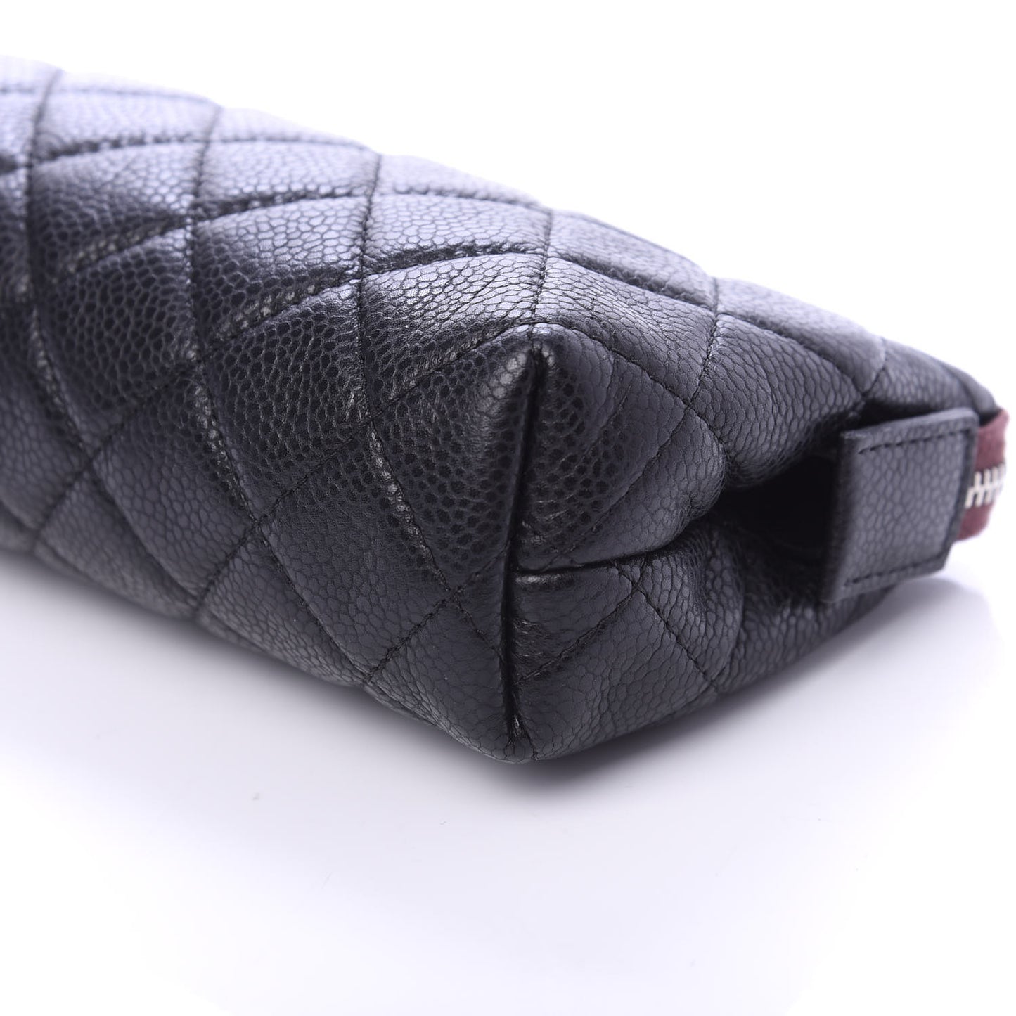 Caviar Quilted Small Cosmetic Case Black