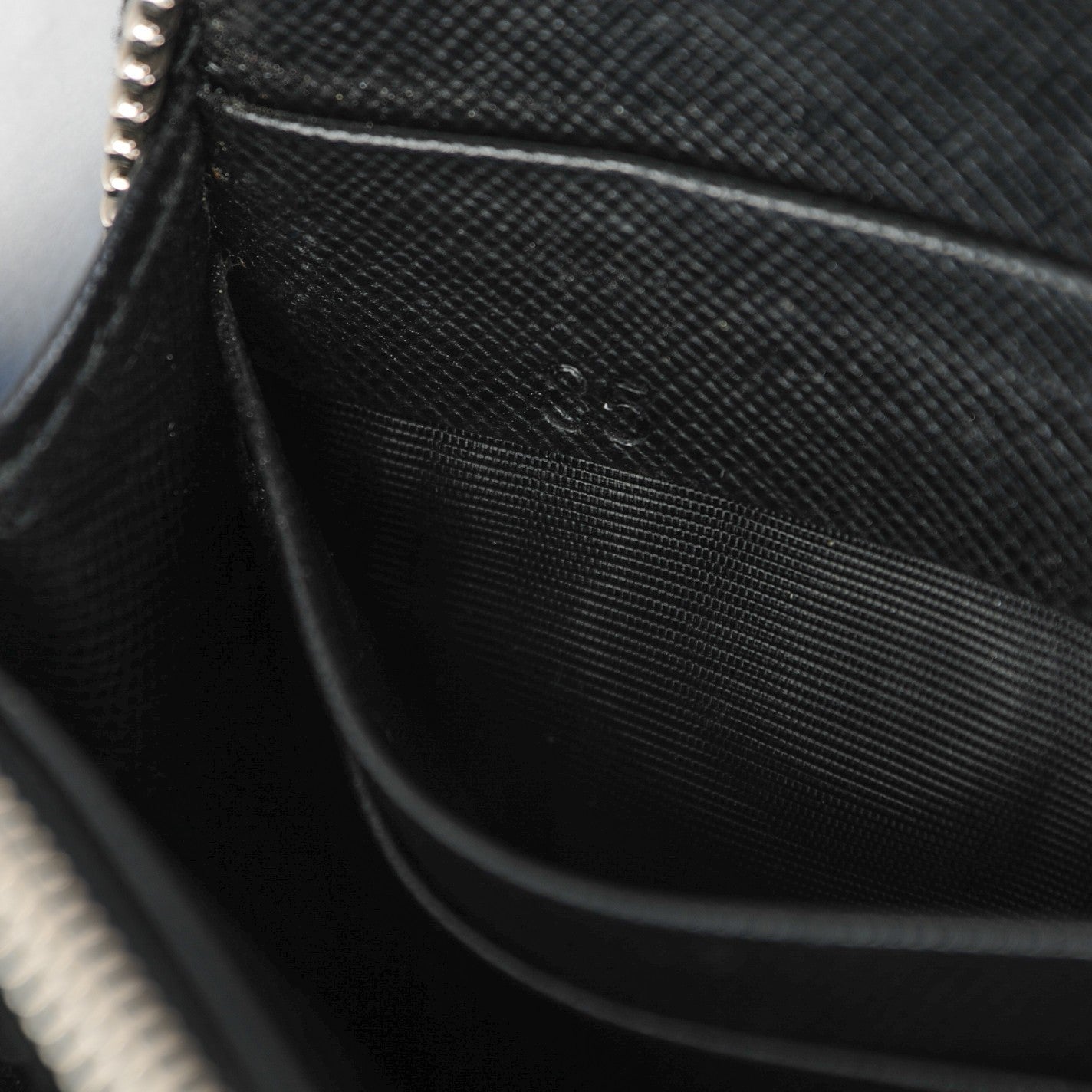 Prada Saffiano Zip Around Wallet Nero Black 8 of 8