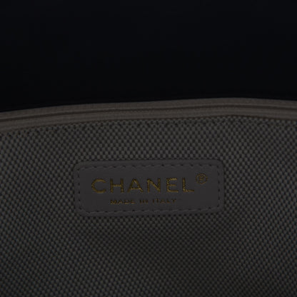 Chanel Calfskin Quilted Jumbo Retro Chain Accordion Flap Black 7 of 8