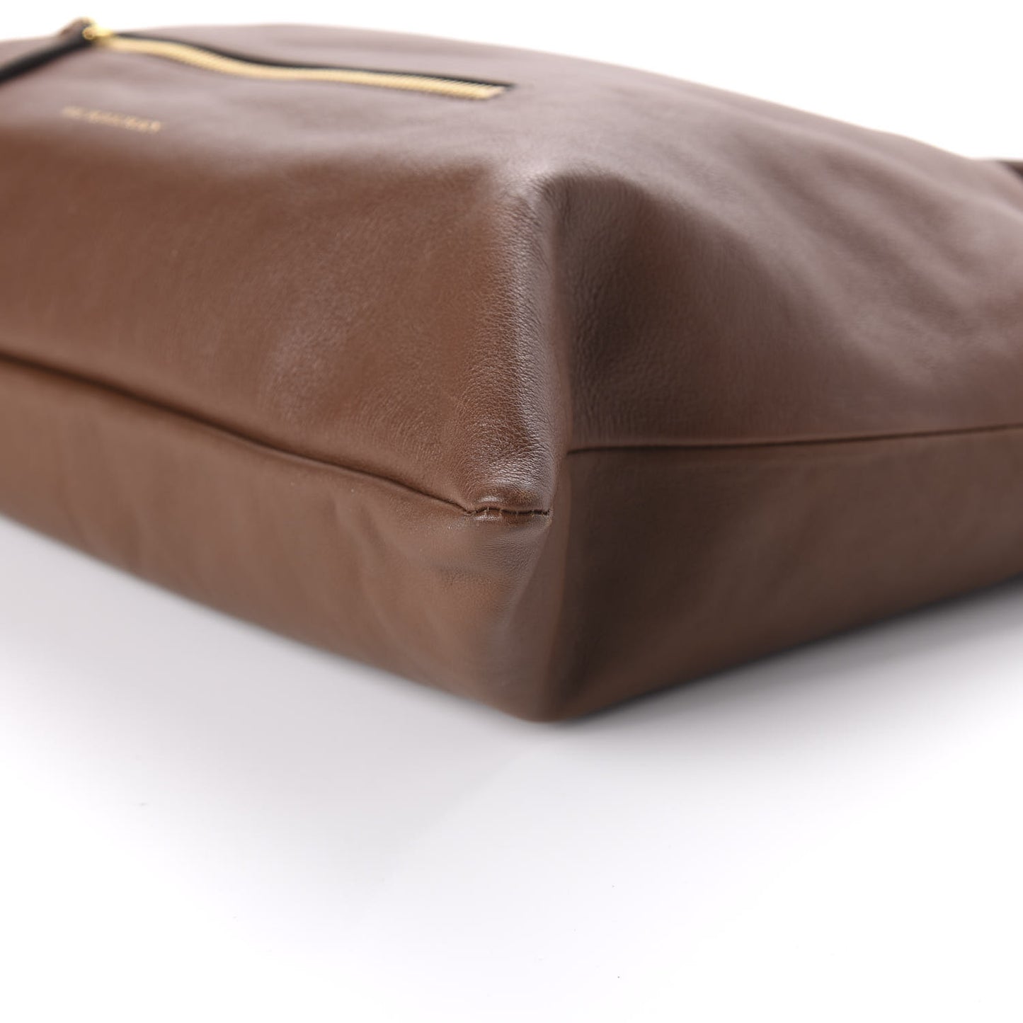 Soft Calfskin House Check Big Crush Tote Brown Ochre