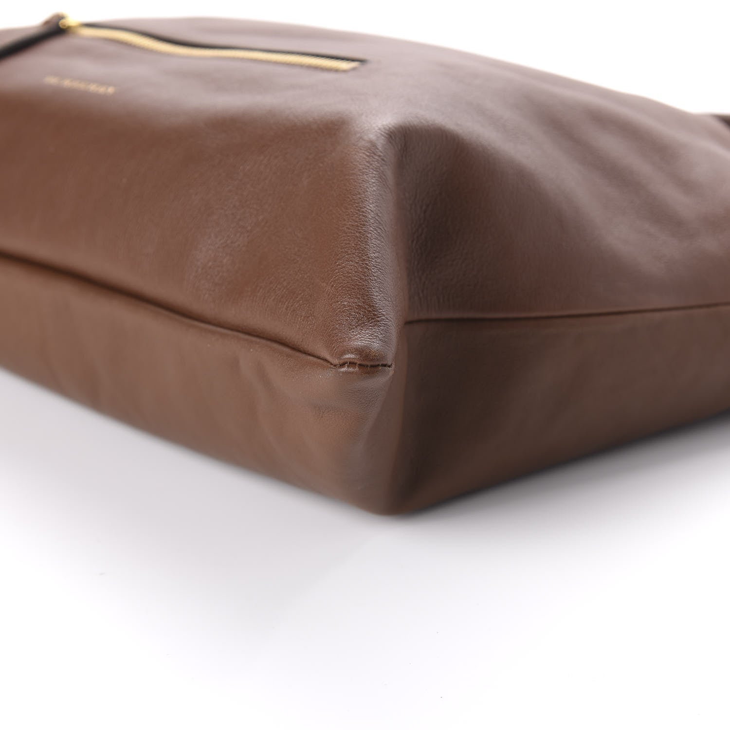 Burberry Soft Calfskin House Check Big Crush Tote Brown Ochre 7 of 9