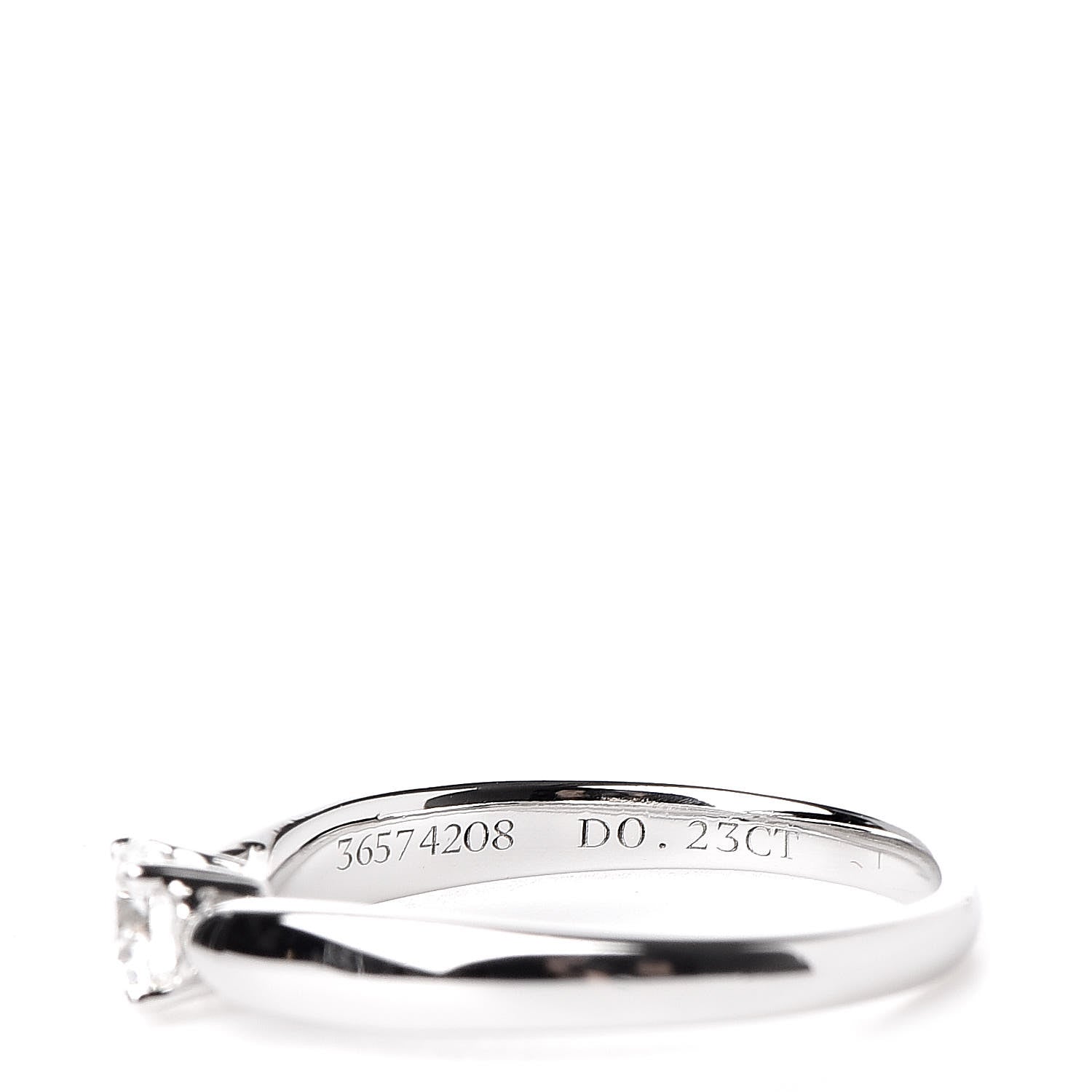 Tiffany Platinum Diamond .23ct Harmony Solitaire Engagement Ring 46 3.75 5 of 8