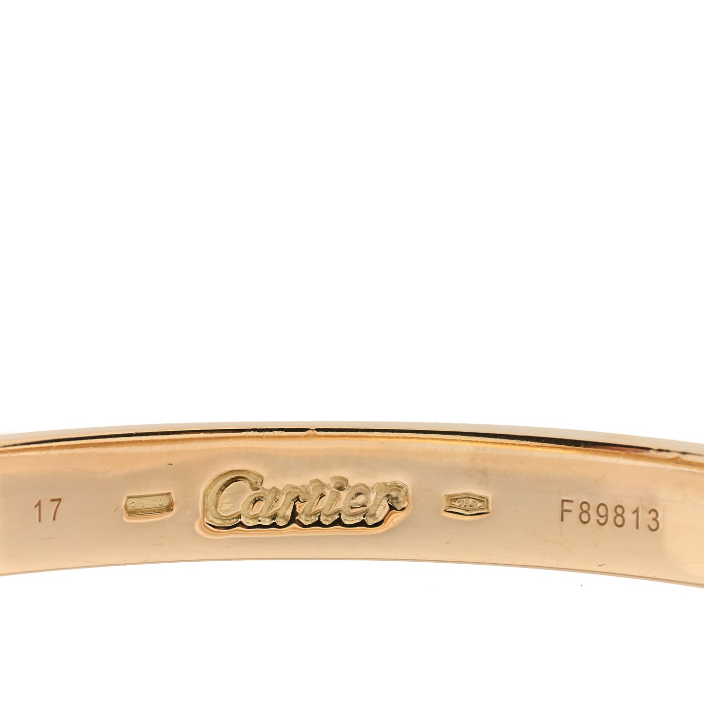 18K Yellow Gold LOVE Bracelet 17
