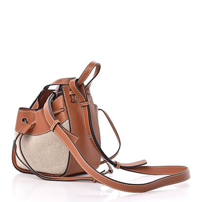 Loewe Calfskin Canvas Mini Hammock Shoulder Bag Natural Tan 3 of 9
