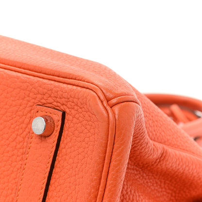 Hermes Taurillon Clemence Birkin 35 Orange 12 of 12