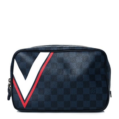 Louis Vuitton Damier Cobalt Latitude America's Cup Toilet Pouch GM 1 of 10