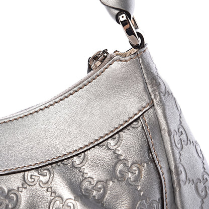Gucci Metallic Guccissima Medium D Gold Hobo Silver 9 of 13