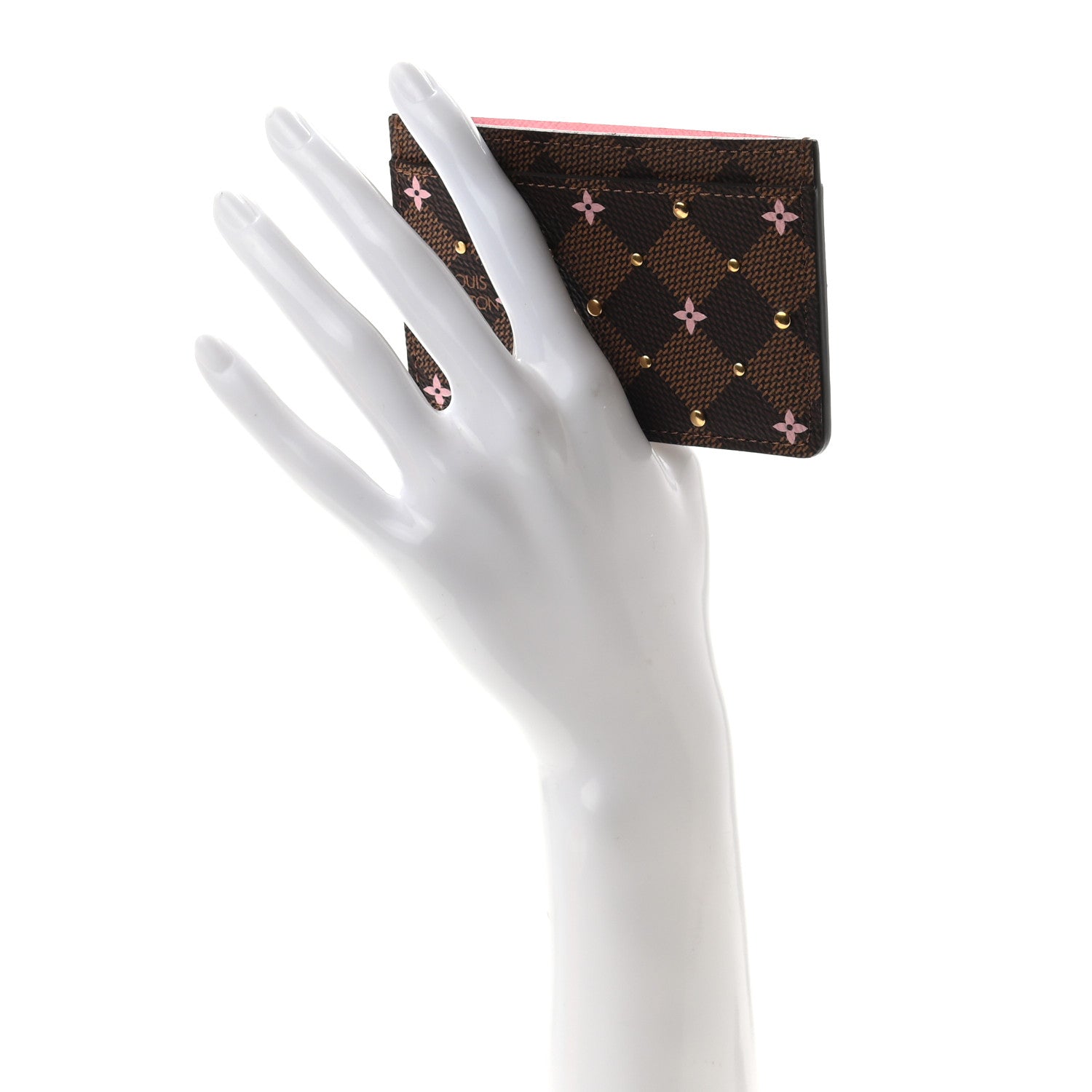 Louis Vuitton Damier Ebene Studded Card Holder 2 of 6