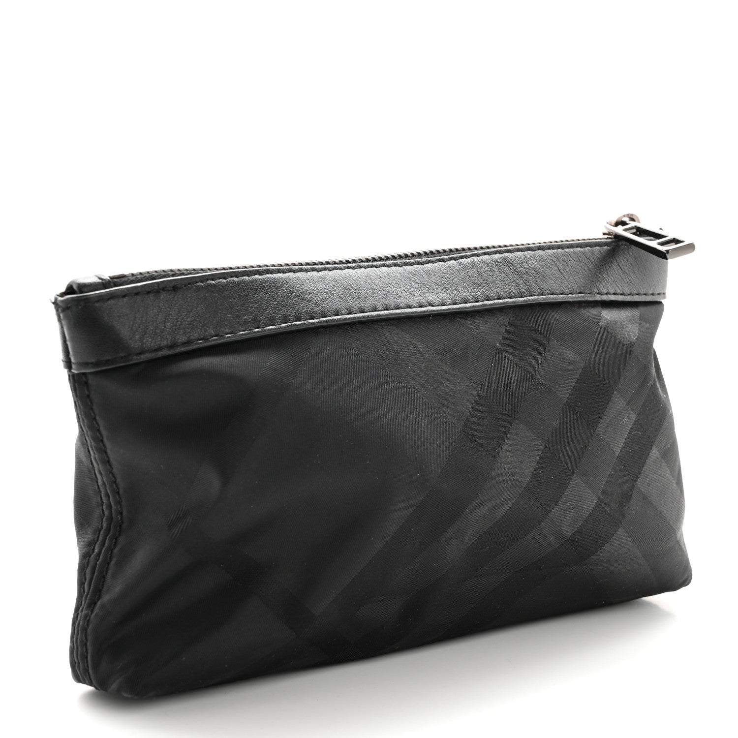 Burberry Nylon Check Pouch Black 3 of 12