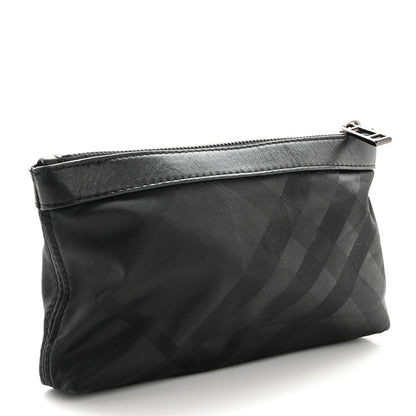 Burberry Nylon Check Pouch Black 3 of 12