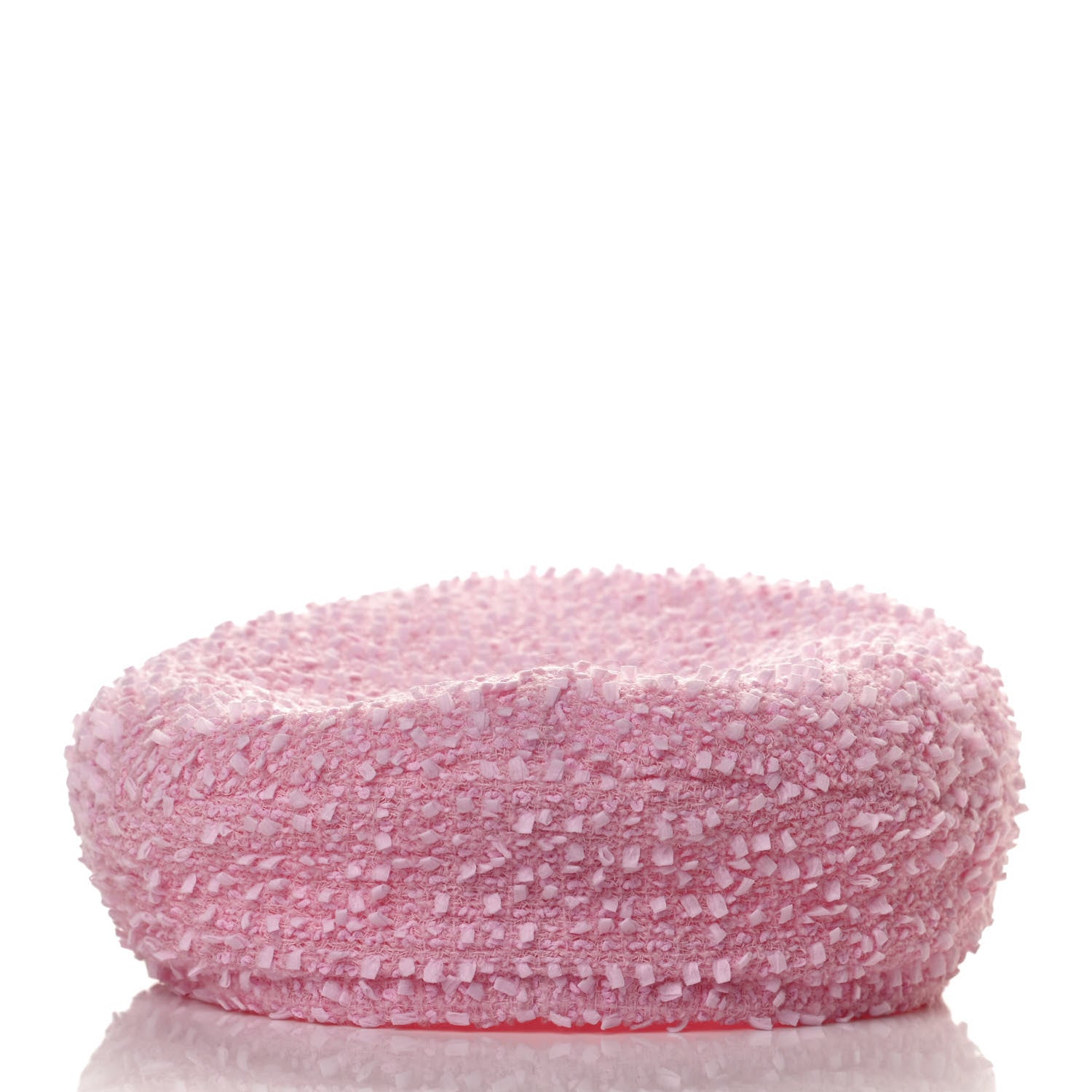 Chanel Cotton Tweed CC Beret Pink 2 of 4