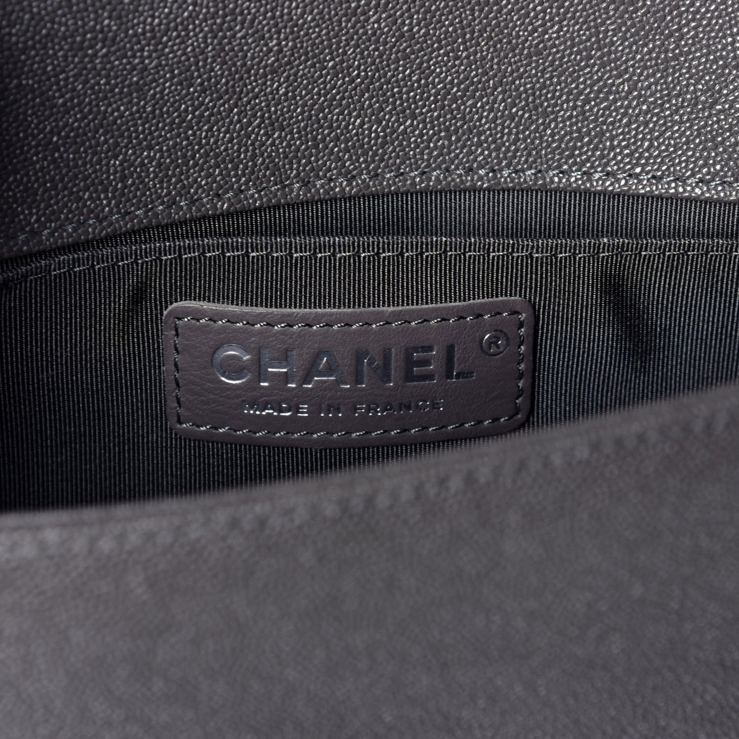 Caviar Quilted Small Boy Flap Grey