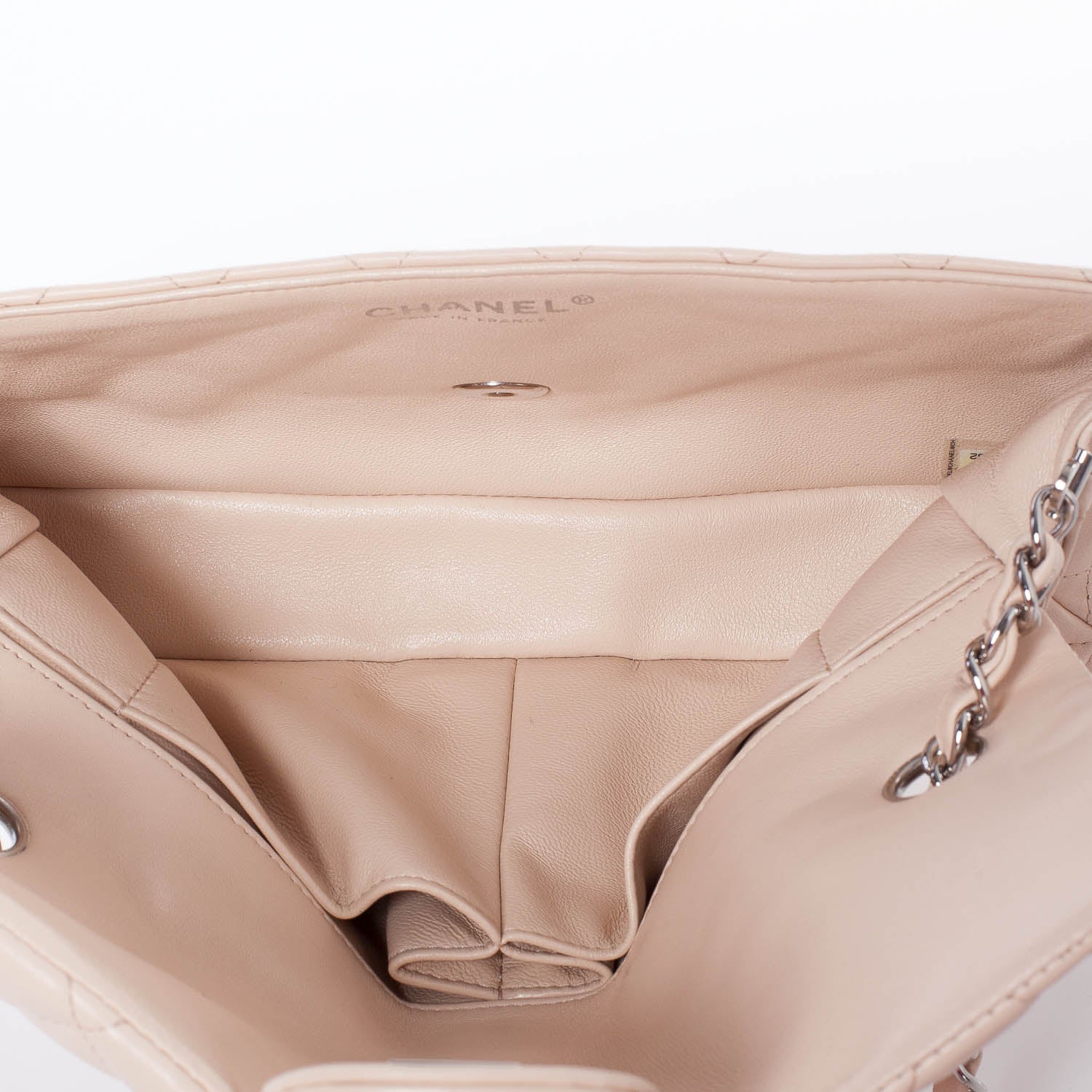 Chanel Lambskin East West Flap Beige Clair 10 of 11