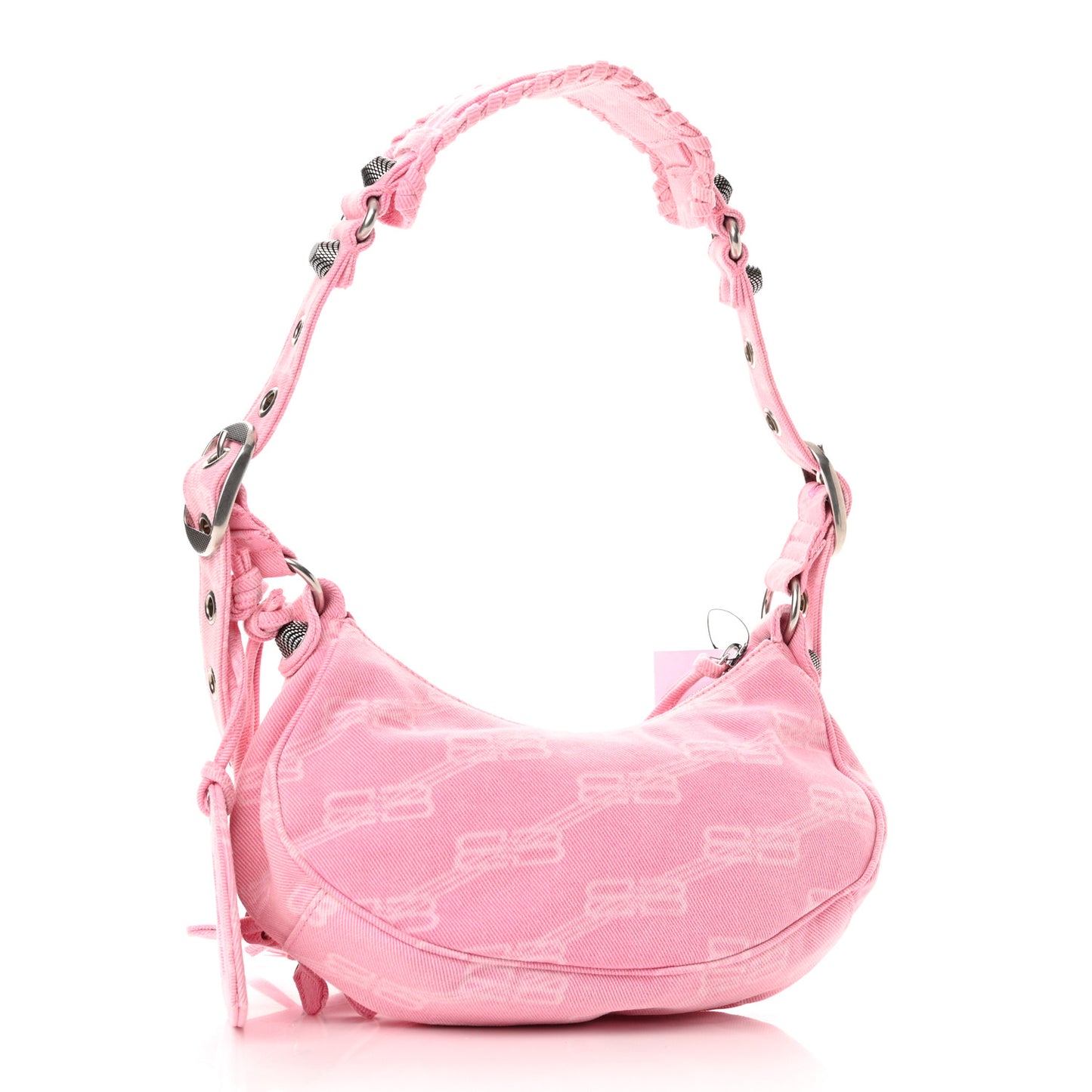 Denim BB Monogram Le Cagole Shoulder Bag XS Pink
