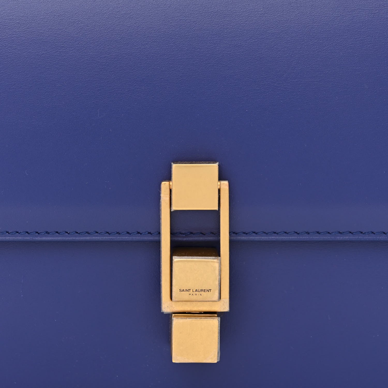Saint Laurent Smooth Calfskin Le Carre Satchel Royal Blue 8 of 10