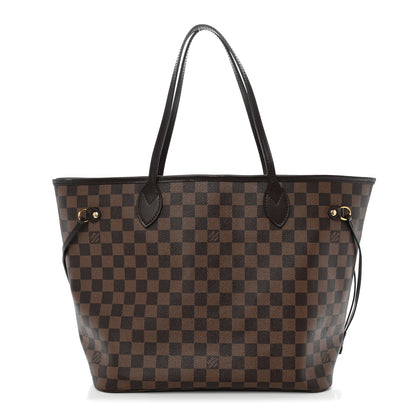 Louis Vuitton Damier Ebene Neo Neverfull MM Rose Ballerine 1 of 13