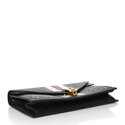 Burberry E-Canvas Monogram Stripe Small TB Envelope Clutch Bridle Brown 4 of 9