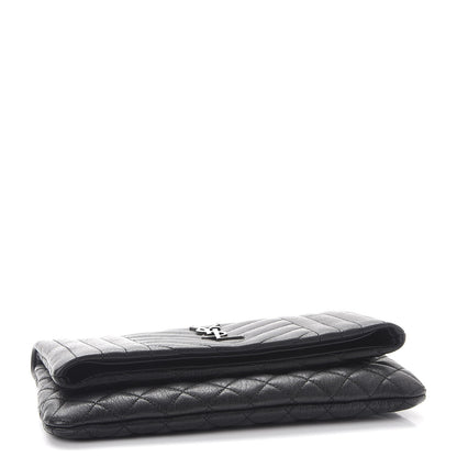 Saint Laurent Calfskin Tri-quilt Monogram West Hollywood Clutch Black 4 of 7