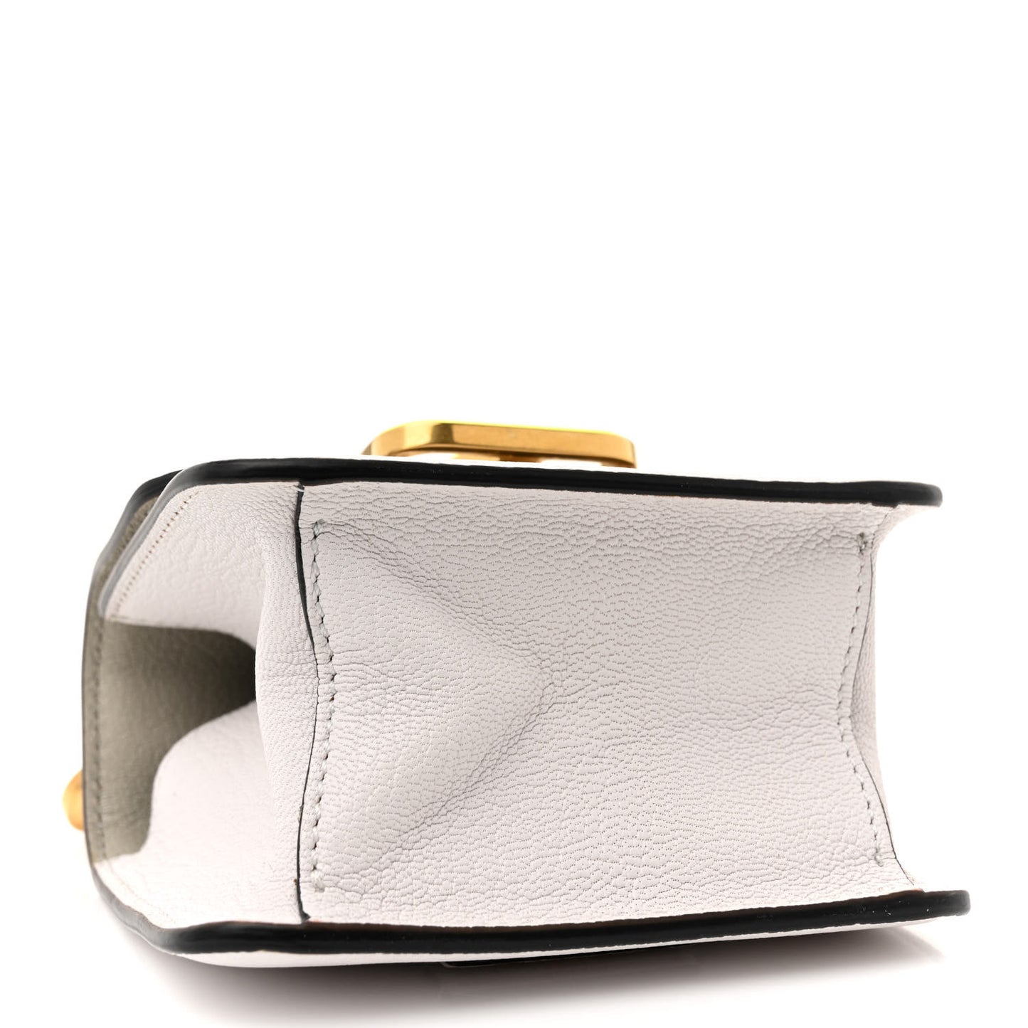 Goatskin Micro VSling Shoulder Bag White
