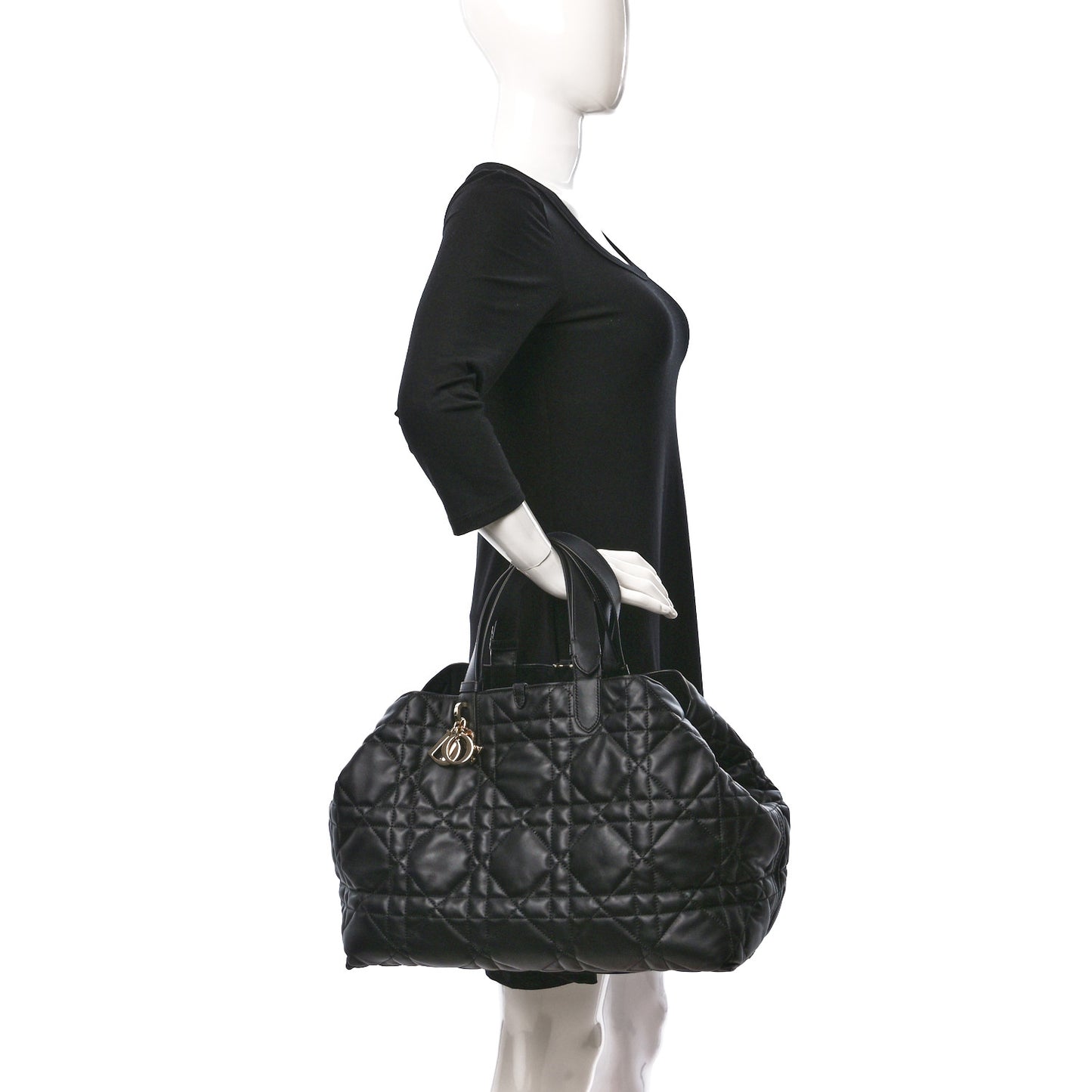 Calfskin Macrocannage Large Toujours Black