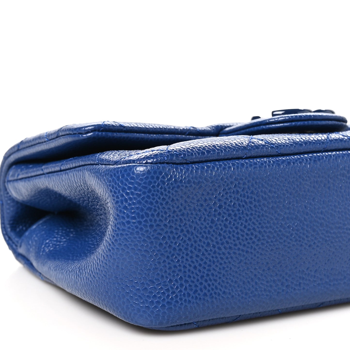 Caviar Quilted Incognito Mini Square Flap Dark Blue