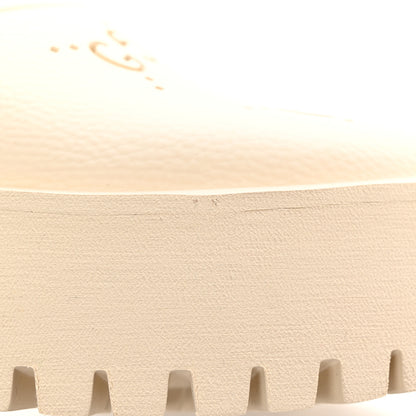 Gucci Rubber GG Monogram Perforated Elea Platform 55mm Lug Sole Sandals 38 Mystic White 10 of 10