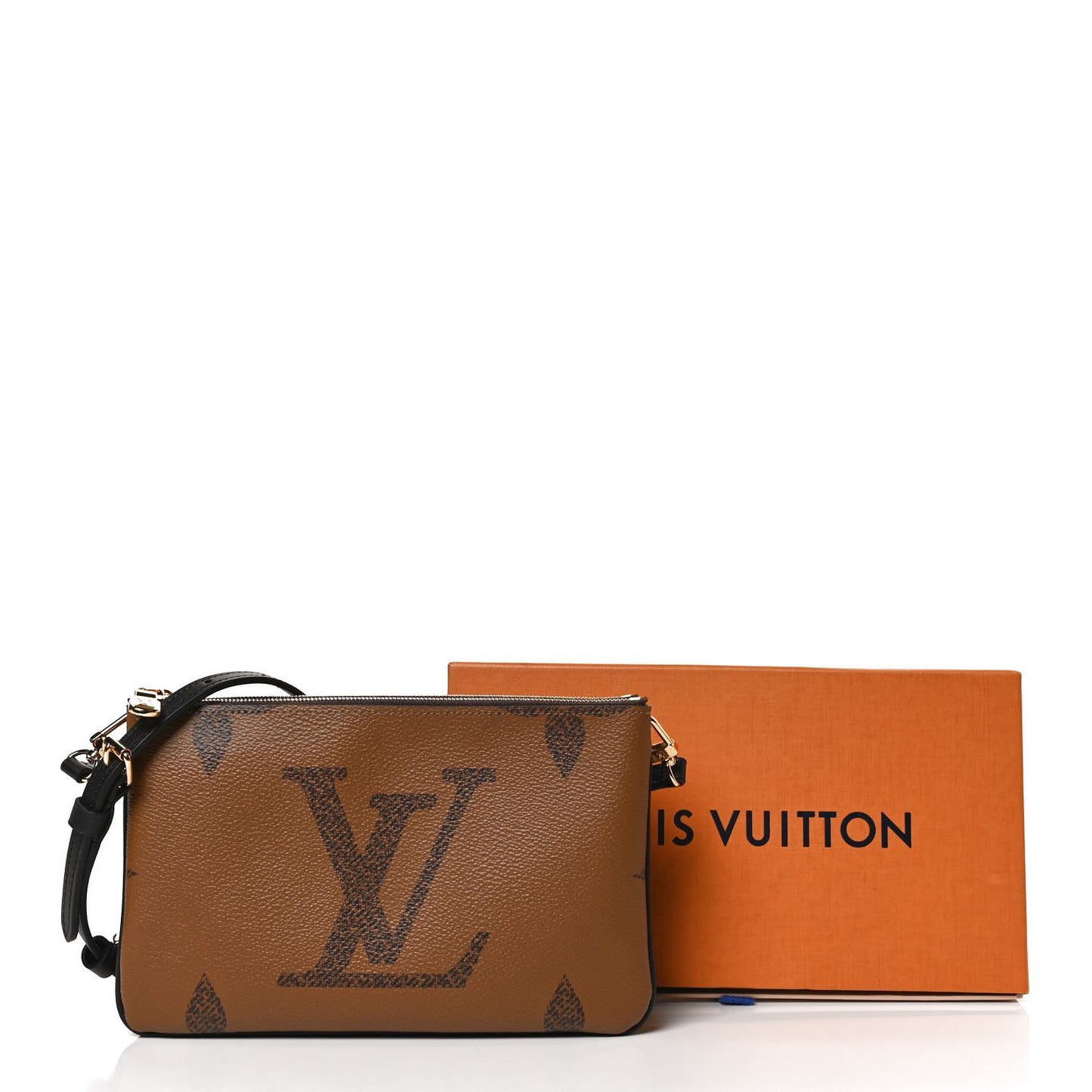 Reverse Monogram Giant Double Zip Pochette