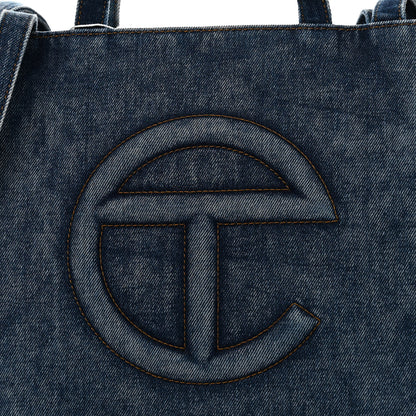 Telfar Denim Medium Shopping Bag Blue 8 of 10