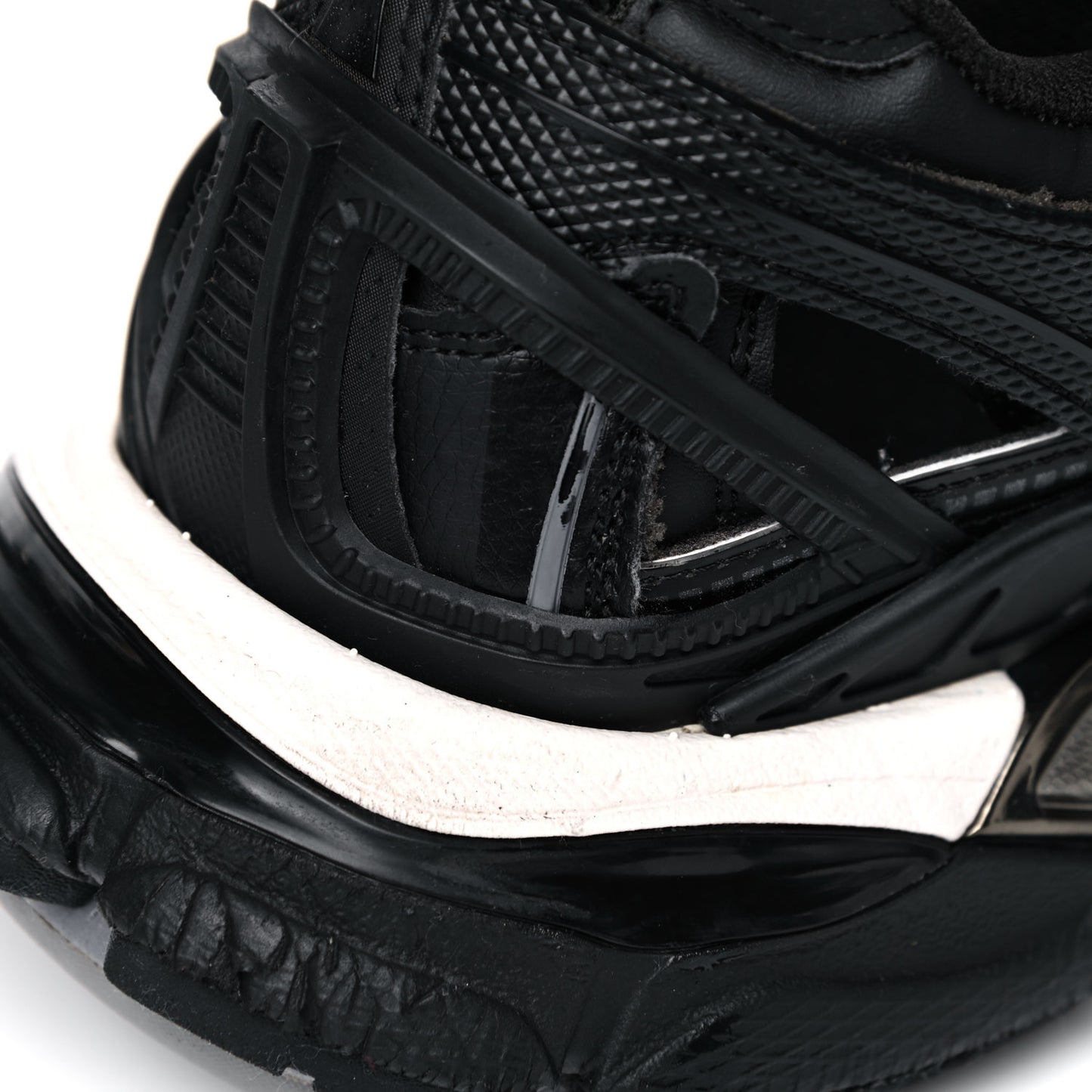 Rubber Mesh Bi-Color Mens Track.2 Open Sneakers 43 Black White