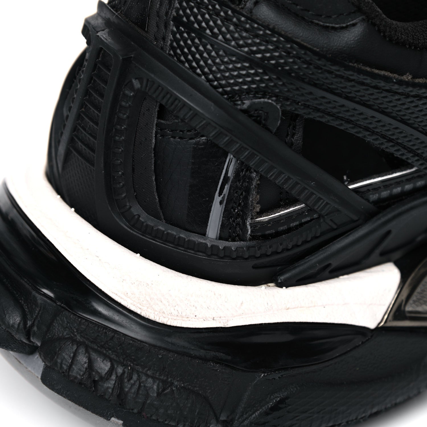 Balenciaga Rubber Mesh Bi-Color Mens Track.2 Open Sneakers 43 Black White 8 of 10