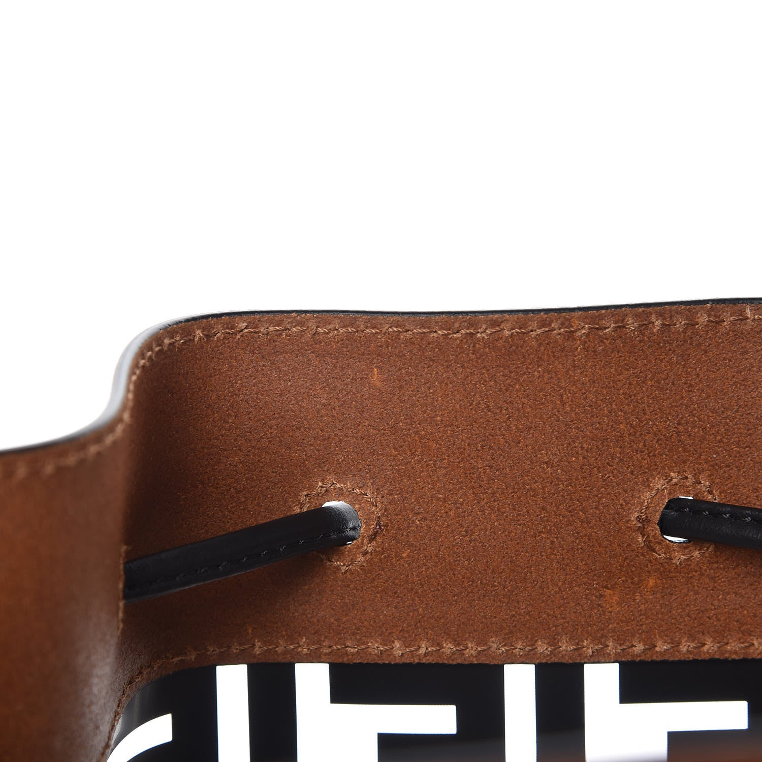 Fendi TPU FF Vitello Aura F is Fendi Grande Mon Tresor Bucket Bag Black Cuoio 12 of 13