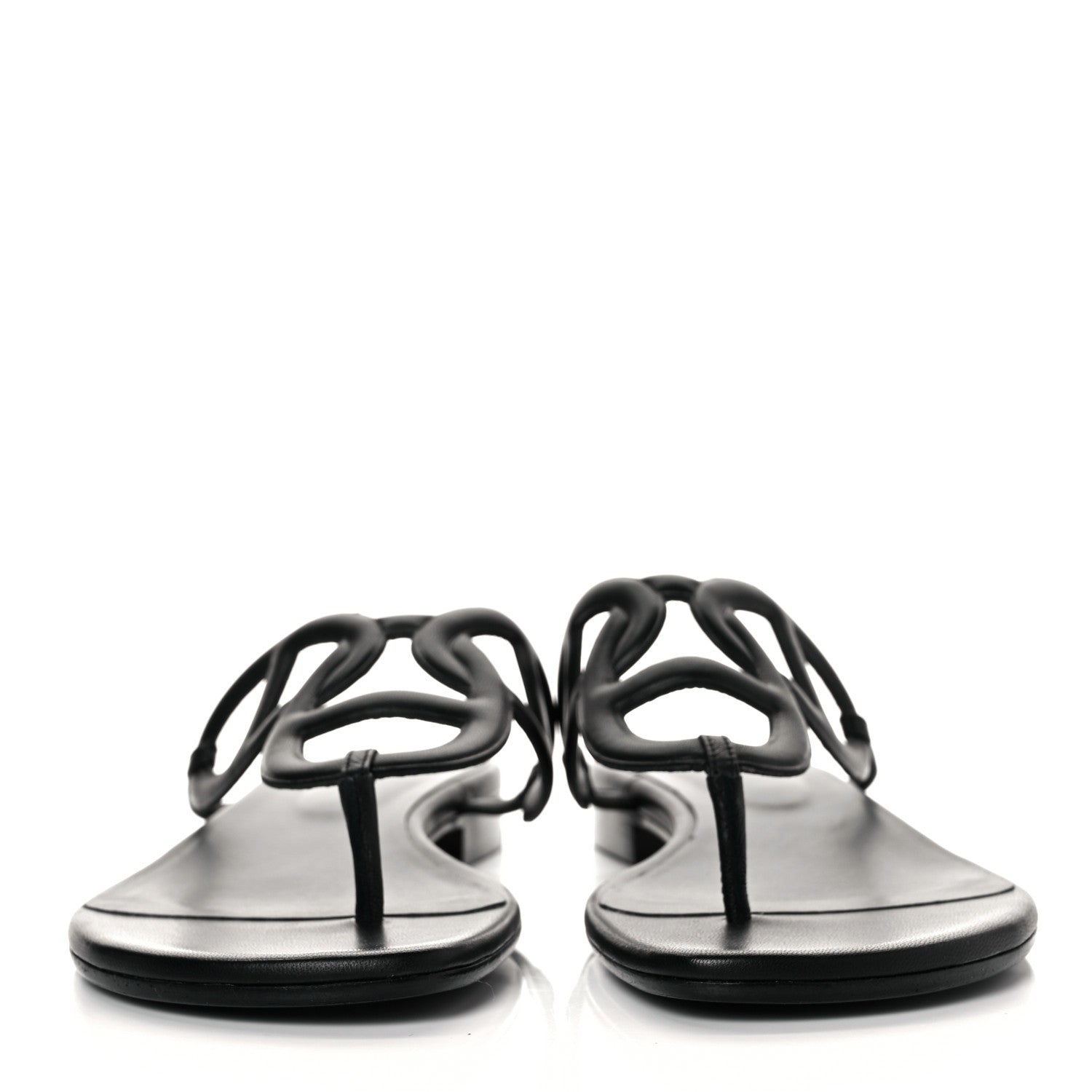 Hermes Nappa Womens Beach Sandals 41 Black 3 of 18