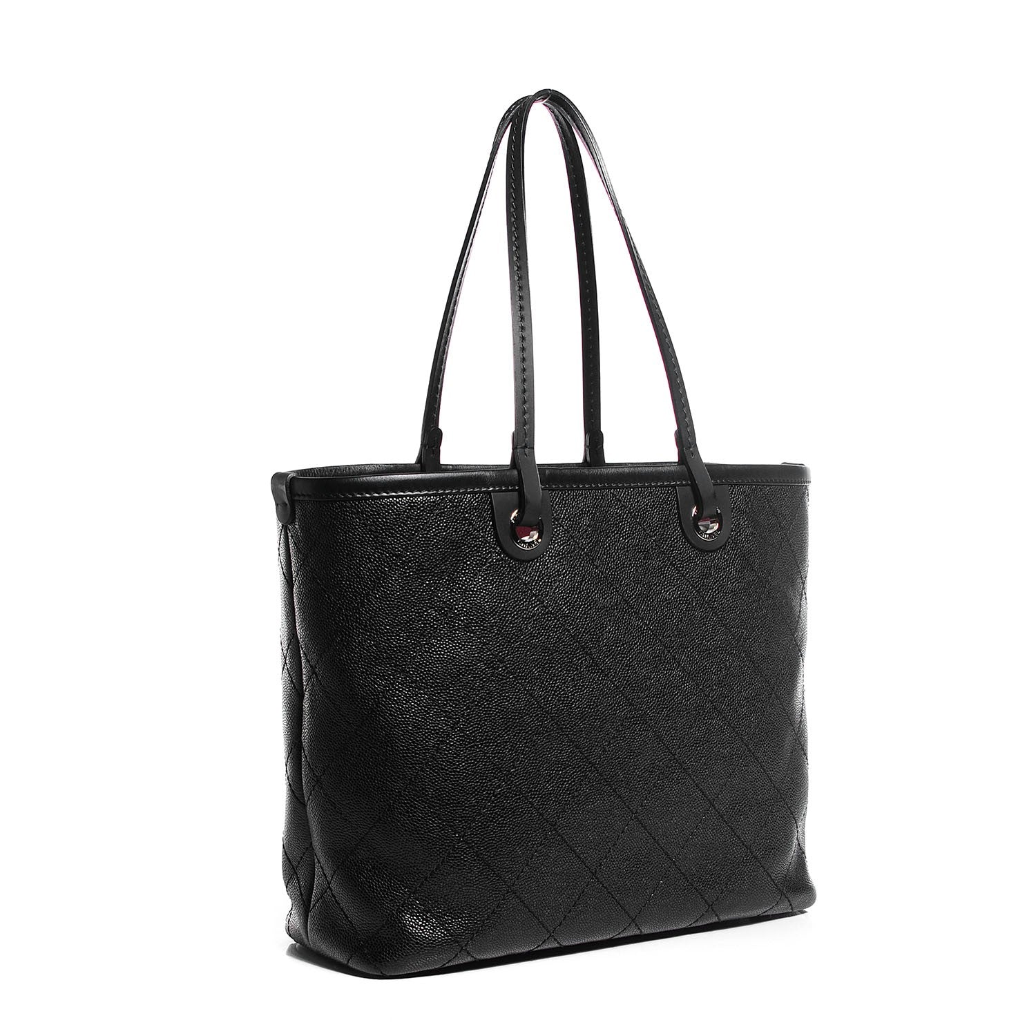 Chanel Grained Calfskin Shopping Fever Tote Black 3 of 7