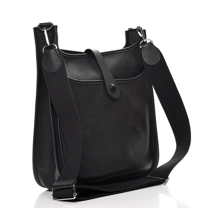 Hermes Soft Epsom Evelyne III GM Black 3 of 10
