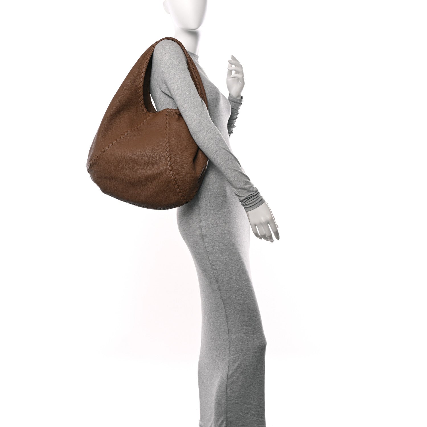 Bottega Veneta Cervo Deerskin Large Hobo Brown 2 of 10