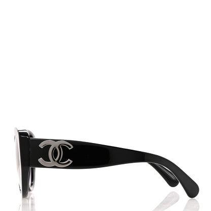Chanel Acetate Butterfly Large CC Sunglasses 5492 Black 3 of 7