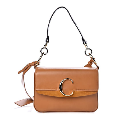 Chloe Calfskin Small C Double Carry Autumnal Brown 1 of 9