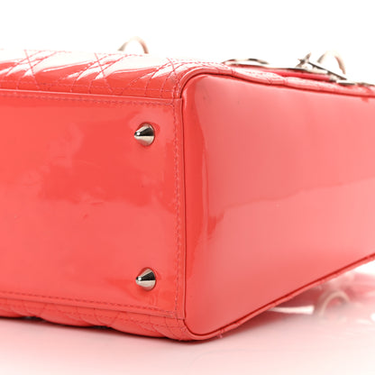 Christian Dior Patent Cannage Medium Lady Dior Fuchsia 10 of 18