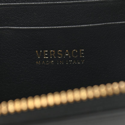 Versace Calfskin Medusa Compact Zip Around Wallet Black 6 of 7