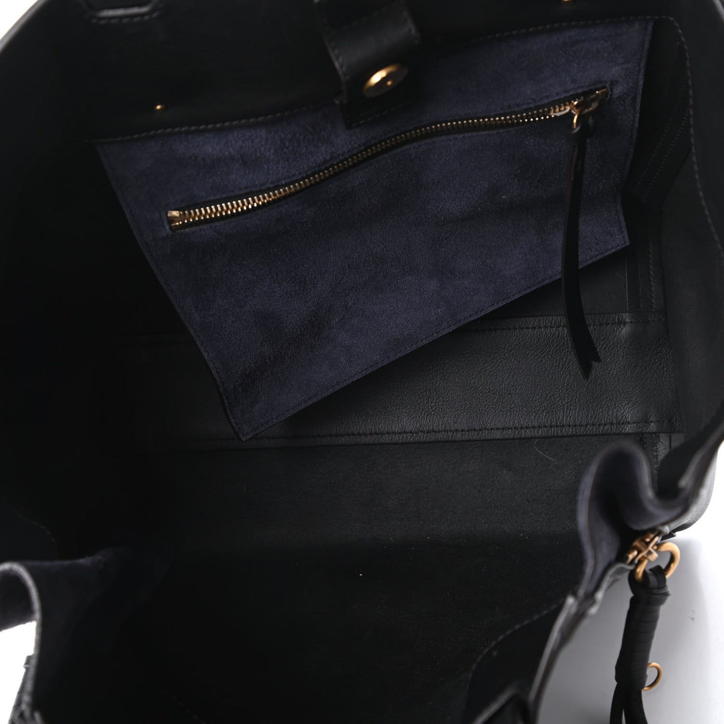 Smooth Calfskin Medium Milo Shopping Tote Black