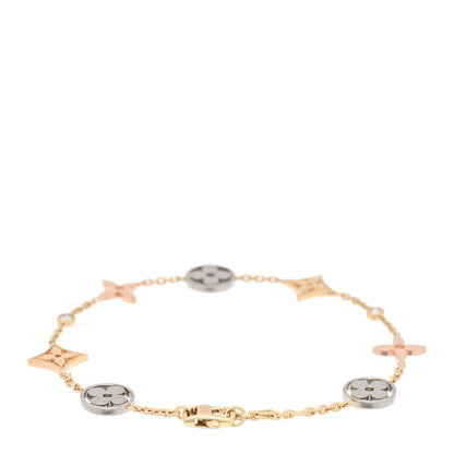 Louis Vuitton 18K Yellow White Pink Gold Diamond Idylle Blossom Bracelet 2 of 4