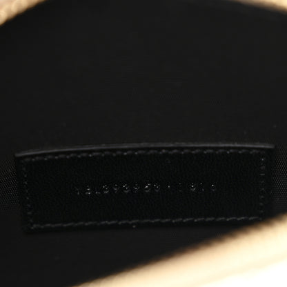 Saint Laurent Metallic Crackled Calfskin Matelasse Chevron Monogram Envelope Chain Wallet Gold 7 of 13