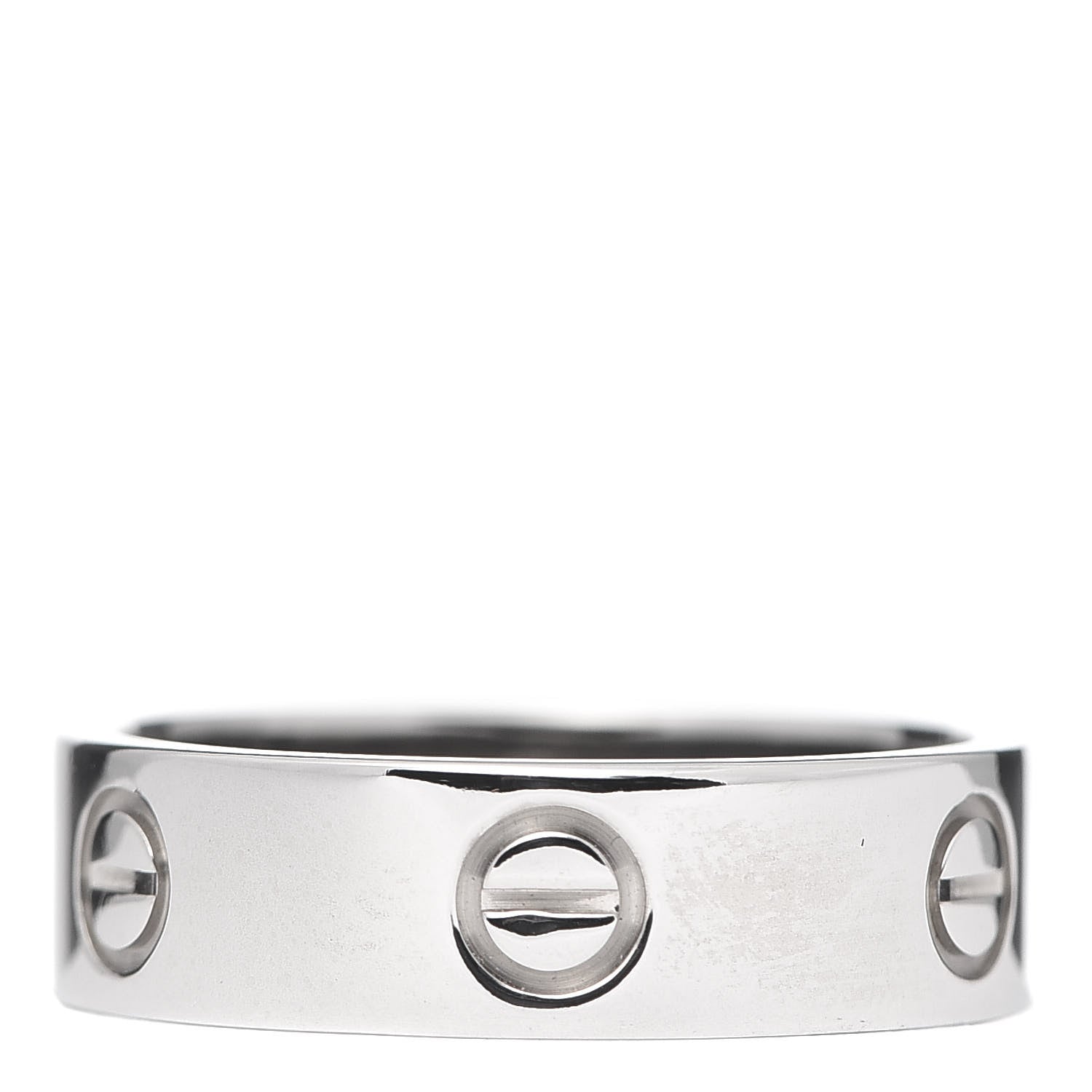 Cartier 18K White Gold 5.5mm LOVE Ring 58 8.25 1 of 4
