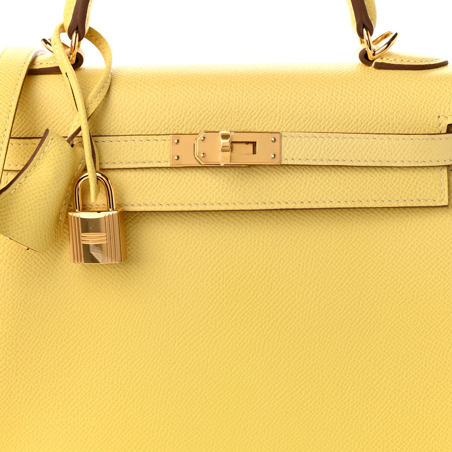 Hermes Epsom Kelly Sellier 25 Jaune Poussin 7 of 10