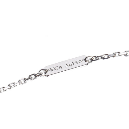 Van Cleef & Arpels 18K White Gold Diamond Vintage Alhambra Pendant Necklace 7 of 8