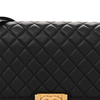 Chanel Calfskin Medium Boy Logo Top Handle Flap Black 8 of 12