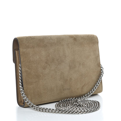 Gucci Suede Mini Dionysus Chain Wallet Beige 3 of 10
