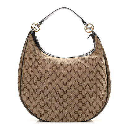 Gucci Monogram Large GG Twins Hobo Dark Brown 1 of 11