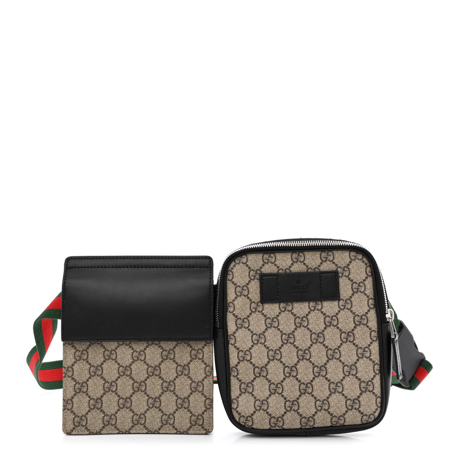 Gucci GG Supreme Monogram Web Belt Bag Black 1 of 14